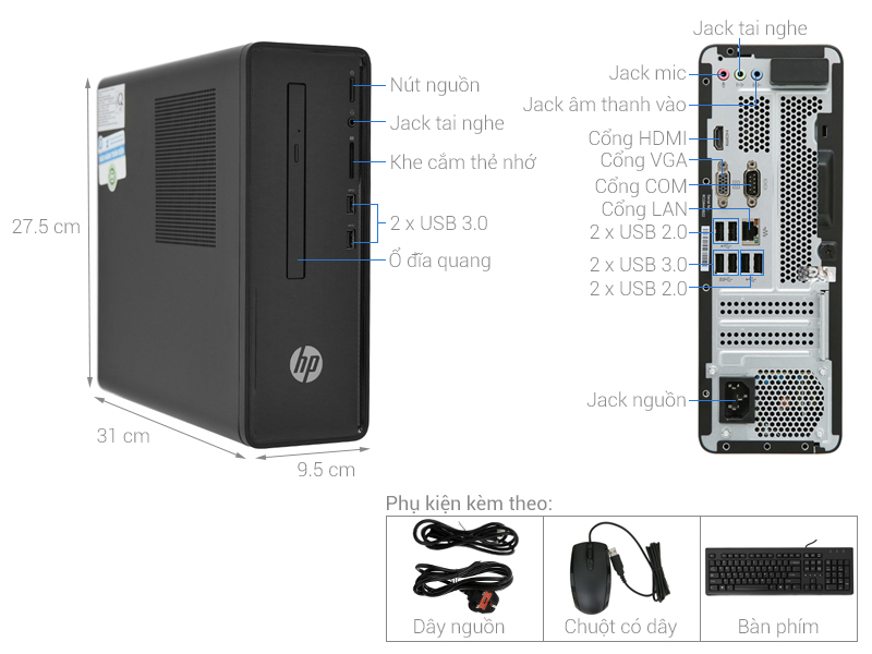Cổng kết nối PC HP 290-P0024D 4LY06AA
