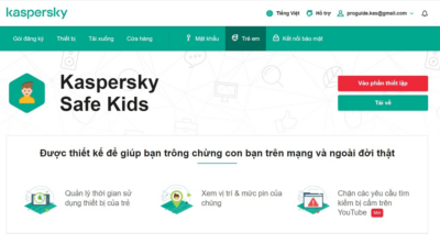 Phần mềm diệt virus Kaspersky Safe Kids